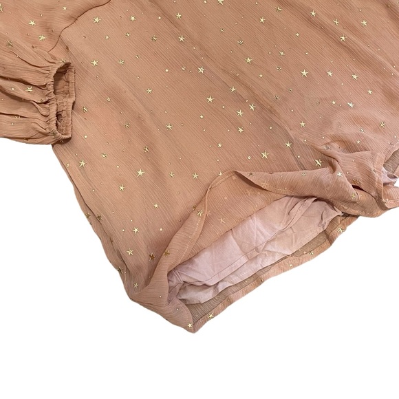 NWT Whimsical Dreams Blush Star Print Surplice Romper M - Picture 9 of 16